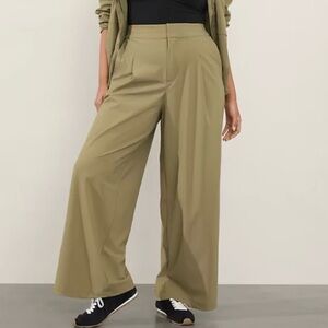 NWT Athleta Women’s Size 14 Pinnacle High Rise Trouser Pant Olive Branch‎